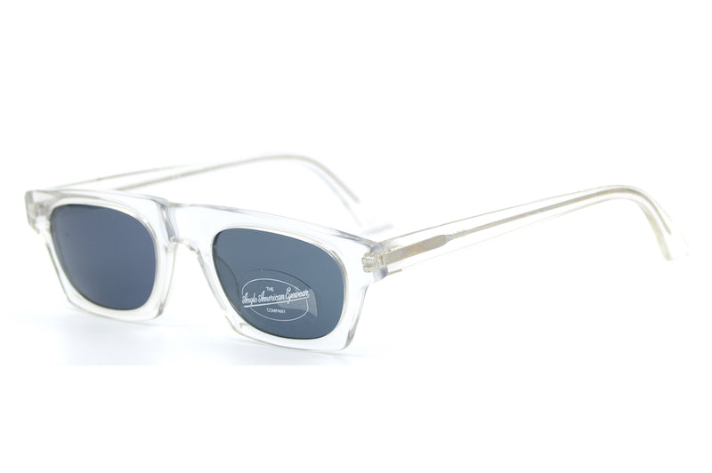 Anglo American Eyewear Grainger Sunglasses. AAE Grainger Sunglasses. Crystal Vintage Sunglasses. Transparent Sunglasses.