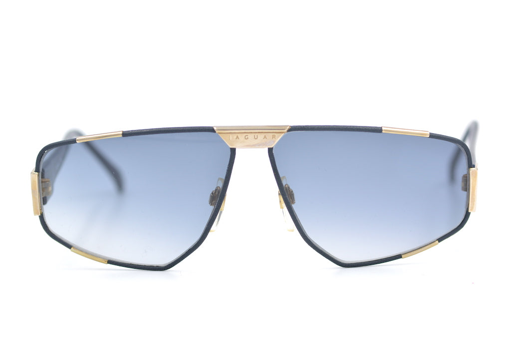 Jaguar 717 310 Vintage Sunglasses. Jaguar Sunglasses. Mens Vintage Sunglasses. Leather Vintage Sunglasses.