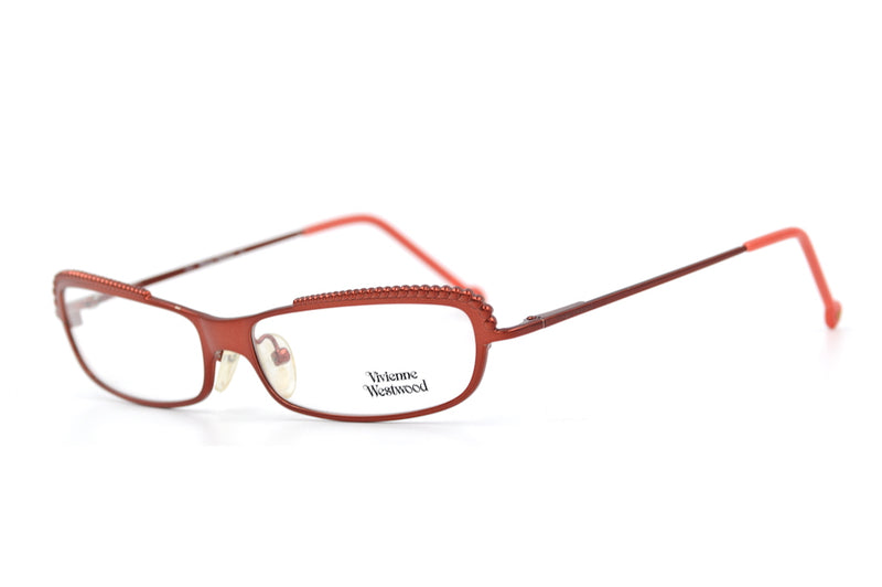 Vivienne Westwood 02904 glasses. Red Glasses. Sustainable Glasses. Cheap Designer Glasses.