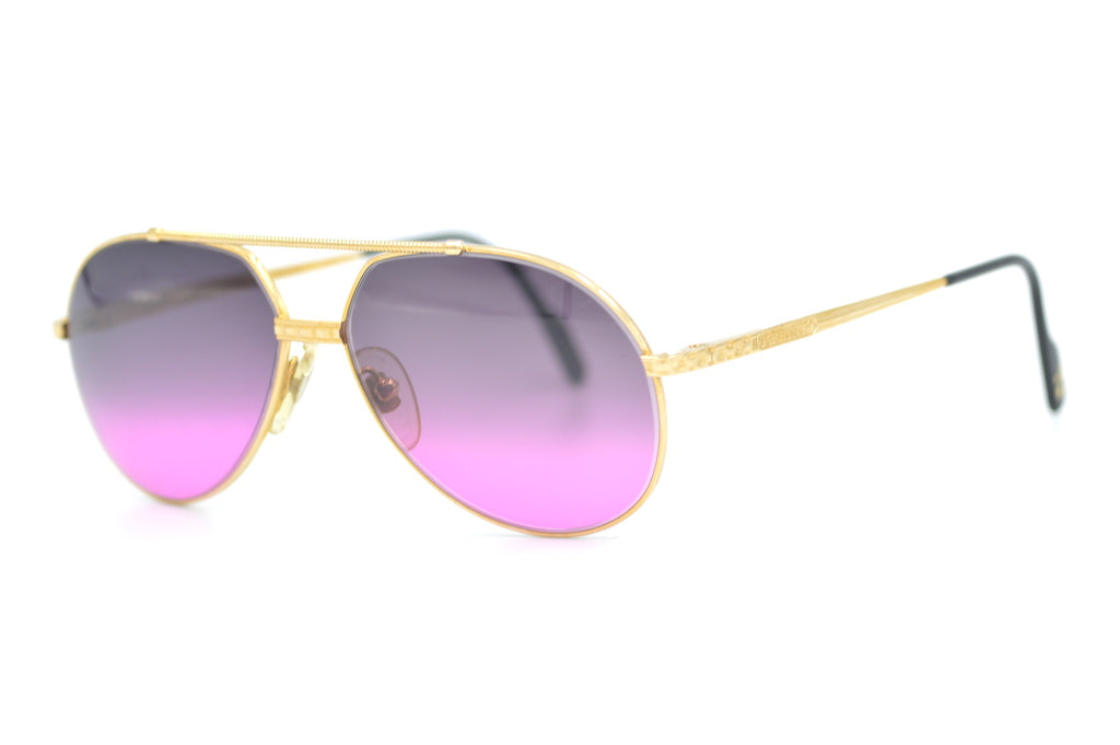 Tiffany & Co. 114 Vintage Sunglasses. Tiffany Aviator. Vintage Tiffany Sunglasses. 23KT Gold Plated sunlasses. Luxury Sunglasses. Rare vintage sunglasses.