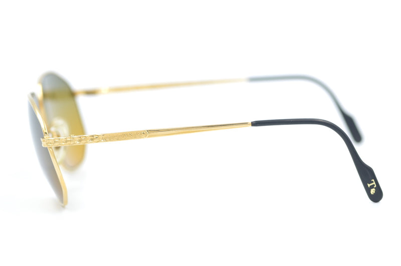 Tiffany & Co. 129 Vintage Sunglasses. Luxury Sunglasses. Designer Sunglasses. Rare vintage Sunglasses. 23KT Gold plated sunglasses.