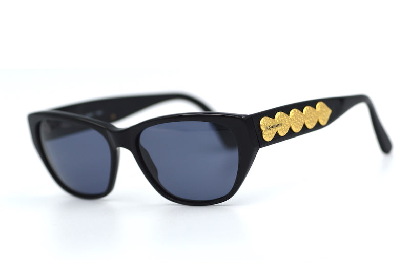 Yves Saint Laurent 6529 vintage sunglasses. YSL sunglasses. YSL love heart detail sunglasses. Rare vintage YSL sunglasses. Vintage designer sunglasses.