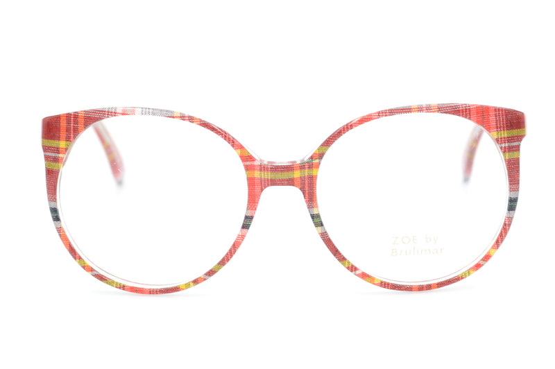Zoe by Brulimar, Oversized vintage glasses, oversized glasses, tartan glasses, 1980s glasses, sustainable eyewear
