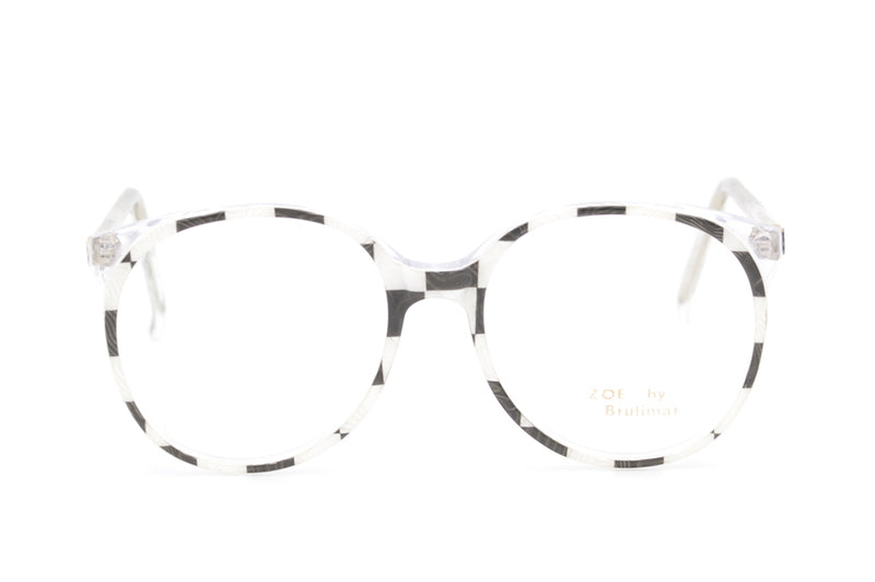Zoe by Brulimar, Oversized vintage glasses, oversized glasses, black and white glasses, 1980s glasses, sustainable eyewear