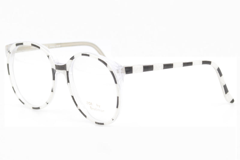 Zoe by Brulimar, Oversized vintage glasses, oversized glasses, black and white glasses, 1980s glasses, sustainable eyewear