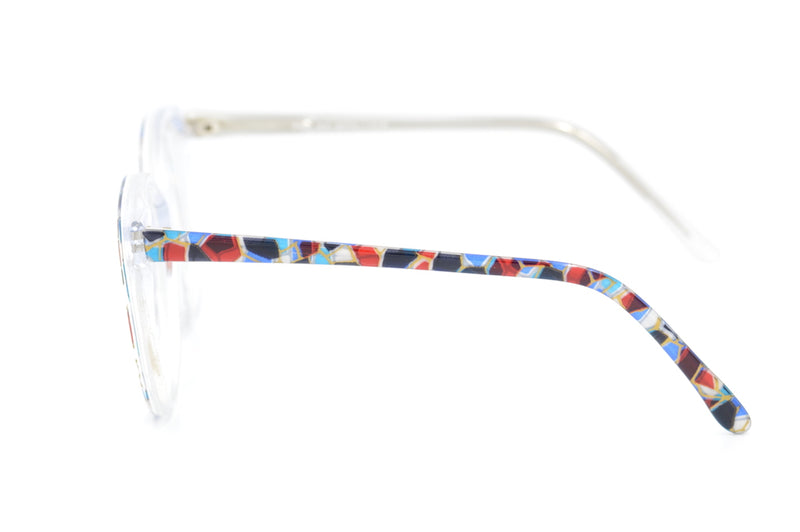 Zoe by Brulimar, Oversized vintage glasses, oversized glasses, multi coloured glasses, 1980s glasses, sustainable eyewear