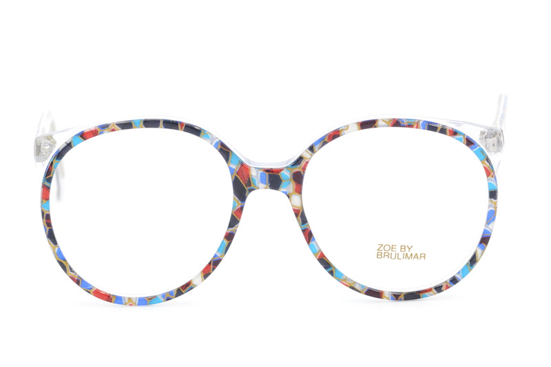 Zoe by Brulimar, Oversized vintage glasses, oversized glasses, multi coloured glasses, 1980s glasses, sustainable eyewear