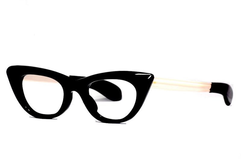 Front/side view Vertex 1960's vintage cat eye glasses 