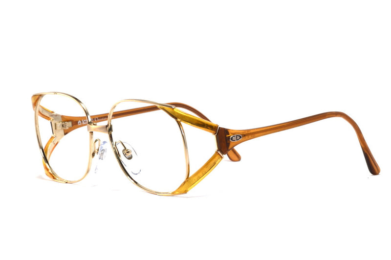 Front/side view Christian Dior 2524 1980's vintage glasses
