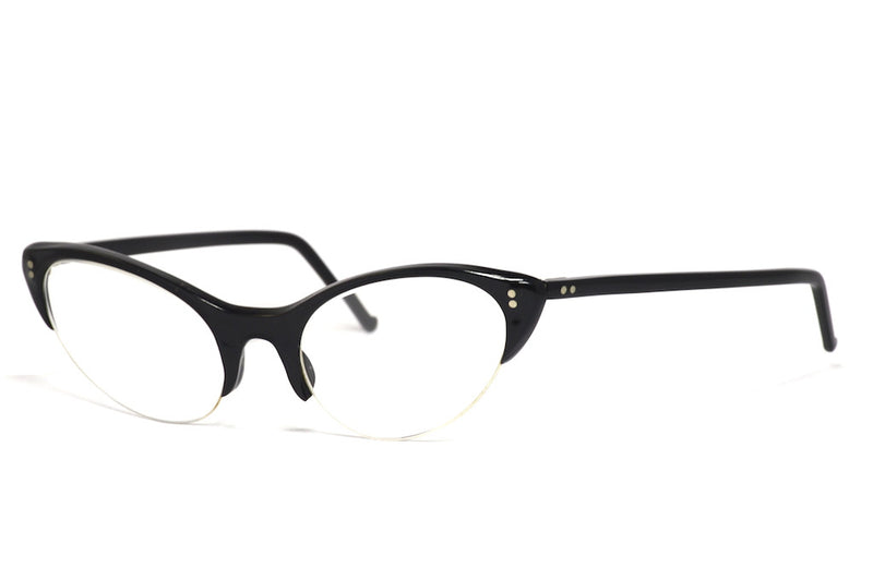 1950's / 1960's Black Supra Vintage Cat Eye Glasses