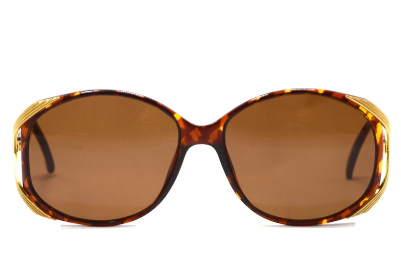 Front view Christian Dior 2428 10 1980's vintage oversized sunglasses 